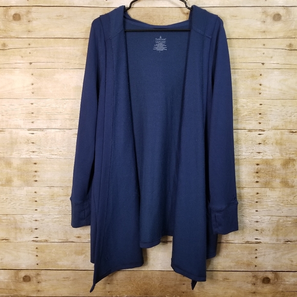 Cuddl Duds Other - Cuddl Duds Navy Blue Hooded Robe Cover-Up Large